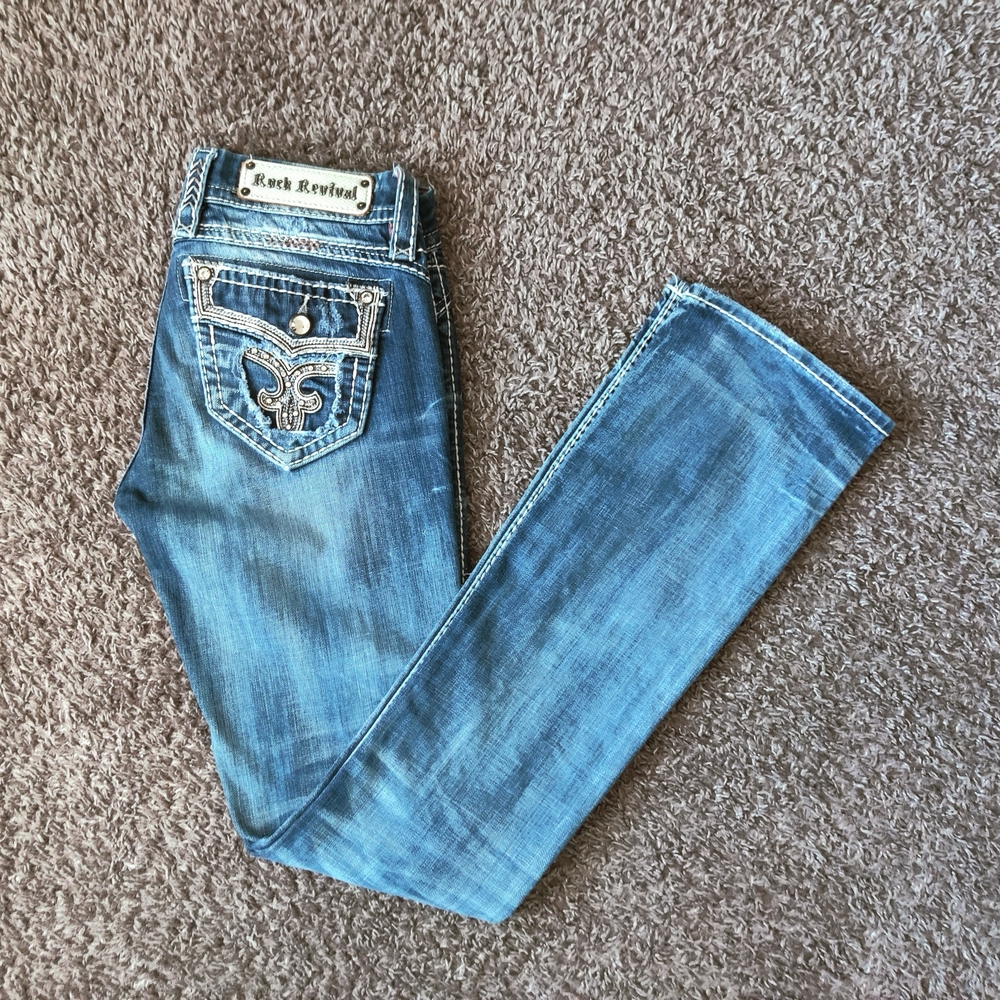 Rock Revival, Ellor Slim Boot Leg Jeans with Embroidered Back